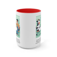 COW TIPPING Awareness - Accent Mugs | Cow Tipping Is Real, Bovine Humor. Gift For Him, Gift For Her, Farm Humor, Cow Fan Gift, Farm Animal
