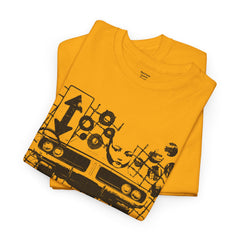 Abstract Retro Racing Car Unisex Heavy Cotton Tee | Perfect for Car Enthusiasts, Father's Day Gift, Casual Wear, Vintage Style, Unique Graphic Shirt