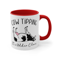 COW TIPPING Awareness - Accent Mugs | Cow Tipping Is Real, Bovine Humor. Gift For Him, Gift For Her, Farm Humor, Cow Fan Gift, Farm Animal
