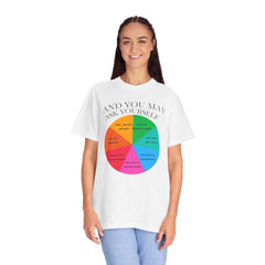 Motivational Talking Head Unisex Garment-Dyed T-Shirt - "And You May Ask Yourself"