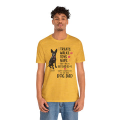 Personalized Dog Dad T‑Shirt — "Treats. Walks. Toys. Naps." Father's Day Gift