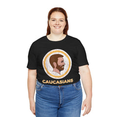 Bearded Graphic Tee - Funny Caucasians Satire Head Shot Unisex Jersey Short Sleeve Tee
