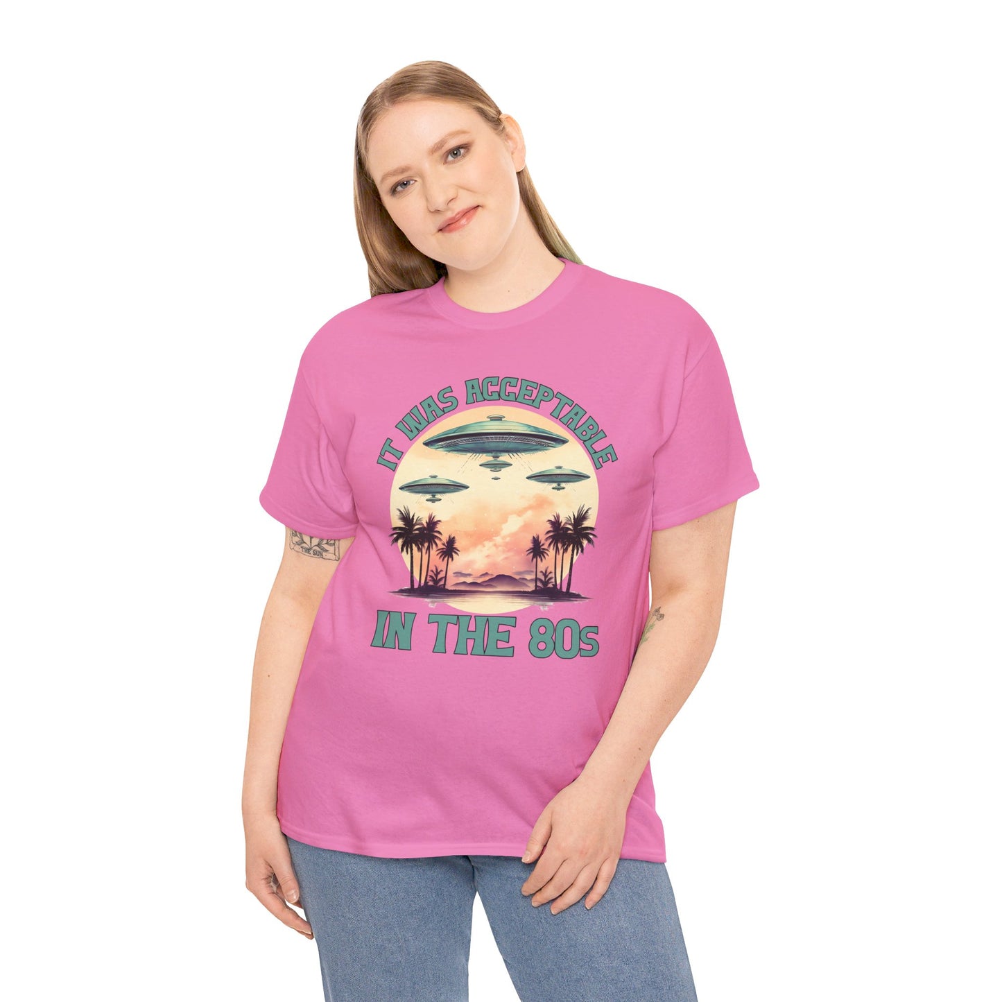 Funny 80s UFOs - Unisex Heavy Cotton Tee