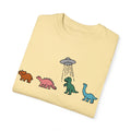 Dinosaur UFO Retro Unisex Garment-Dyed T-shirt