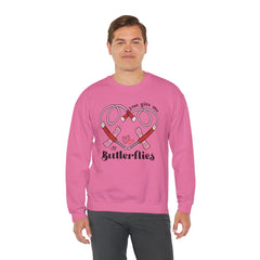 You Give Me Butterflies - Unisex Heavy Blend™ Crewneck Sweatshirt