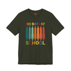 100 DAYS OF SCHOOL - Unisex Jersey Short Sleeve Tee | Elementary School Holiday, Gift For Her, Gift For Him, Teacher Shirt, Classroom Shirt