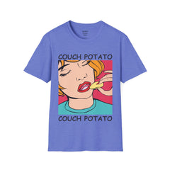 Couch Potato Pop Art Girl Unisex Softstyle T-Shirt