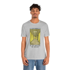 Do Not Question The Hallway T-Shirt — Retro Yellow Corridor Graphic Tee