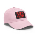 RED Friday unisex ball cap with Leather Patch (Rectangle) / Remember Everyone Deployed /awareness / honor military / active duty /