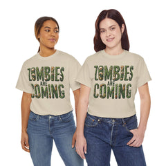 ZOMBIES ARE COMING! Graphic Unisex Heavy Cotton Tee