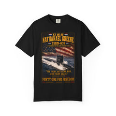 USS Nathanael Greene SSBN 636 Submarine T-Shirt — Forty One for Freedom Patriotic Crew Tee
