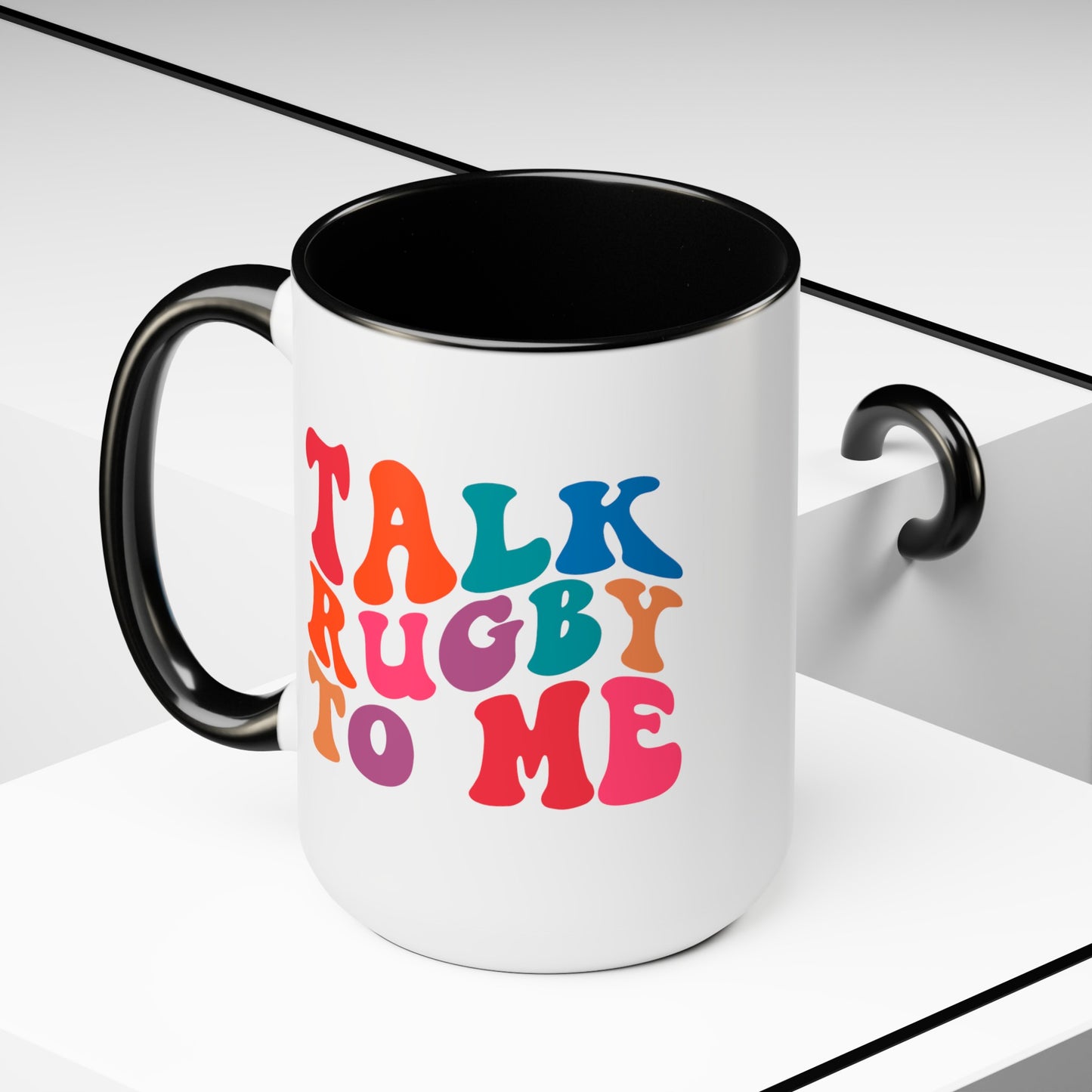 Talk Rugby To Me 15 oz Mug,Rugby mug,rugby coffee mug,rugby fan gift,scrum lover gift,hooker rugby gift,ruck fan gift,rugby player present