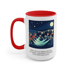COW TIPPING Awareness - Accent Mugs | Cow Tipping Is Real, Bovine Humor. Gift For Him, Gift For Her, Farm Humor, Cow Fan Gift, Farm Animal