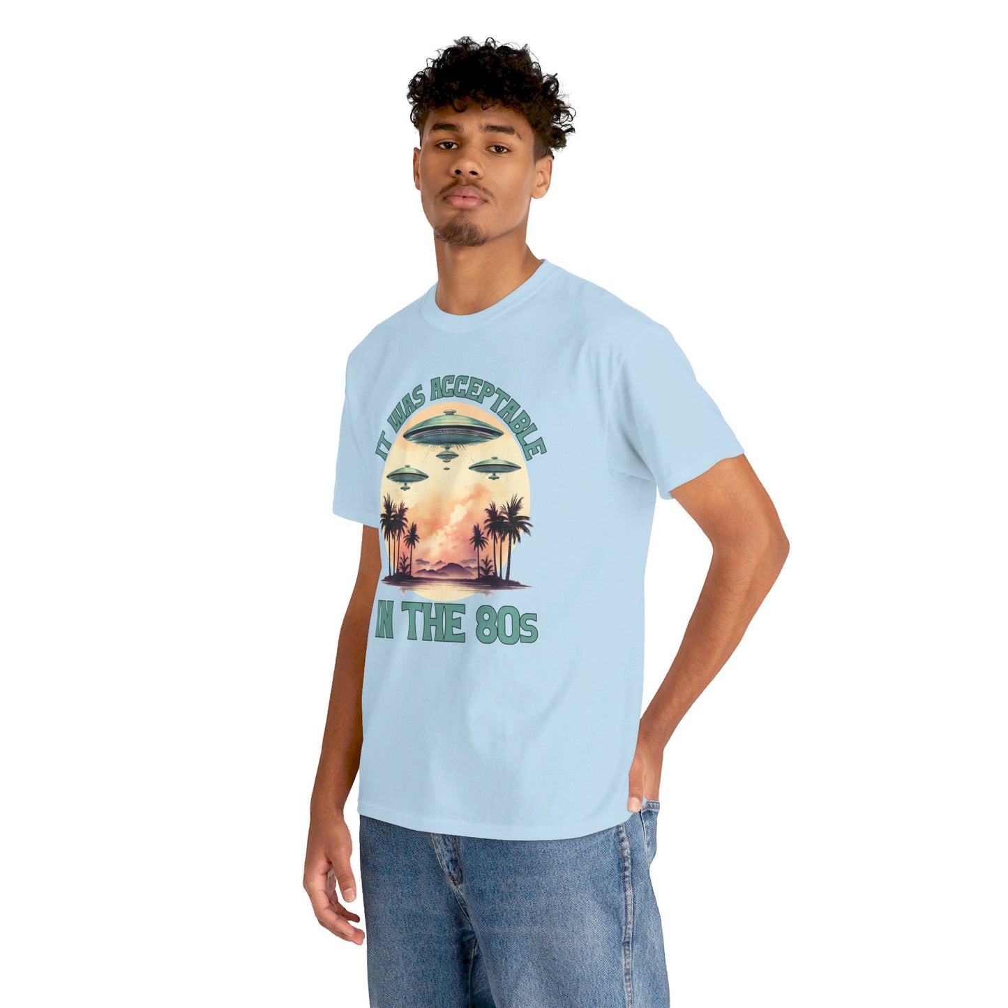 Funny 80s UFOs - Unisex Heavy Cotton Tee