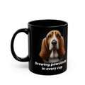 Basset Hound Black Mug (11oz, 15oz), Brewing Pawsitivity In Every Cup