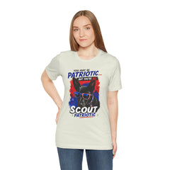 Personalized With Your Dogs Image and Name Patriotic Unisex Jersey Short Sleeve Tee