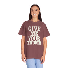 Two And A Half Men Inspired Graphic T-Shirt - Give Me Your Thumb Vintage Tee