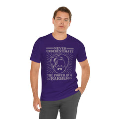 Never Underestimate the Power of a Barber Tee - Unisex Short Sleeve Shirt, Barber Gift, Hair Stylist Apparel, Funny Barber Shirt, [...]