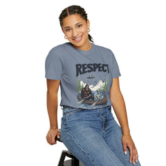Bigfoot and Alien Outdoor Canoe Adventure - Respect The Locals T-Shirt