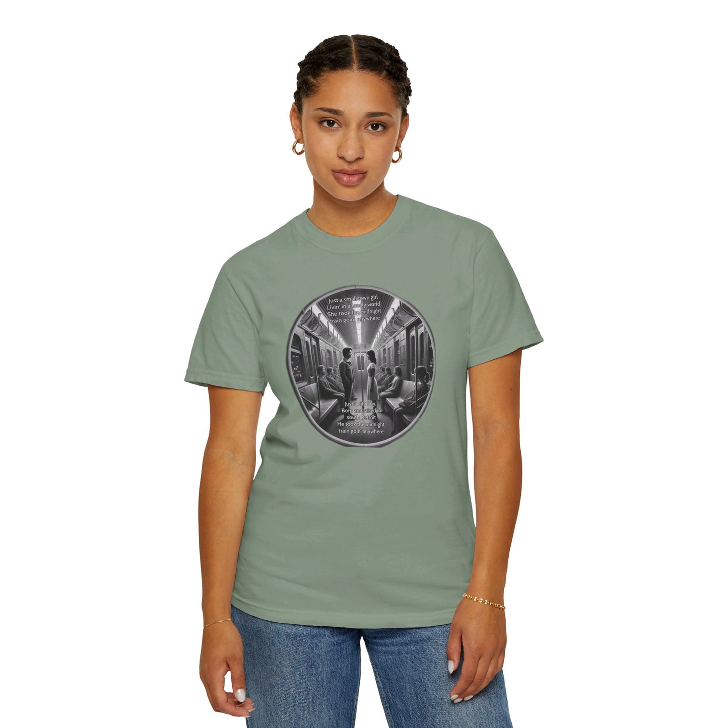 Don't Stop Believin Graphic Unisex Garment-Dyed T-shirt