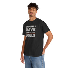 Unisex Heavy Cotton Tee - Amputees Have Unbreakable Souls
