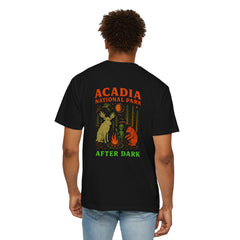 After Dark Collection Acadia National Park Unisex T-Shirt, Nature Lover Gift, Ghost Moose, Alien and Bear Camping