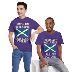 Honorary Outlander Heavy Cotton Tee, Holy Loch Scotland Shirt, Outlander Fan Gift, Casual Tee, Travel Souvenir, Unisex T-Shirt