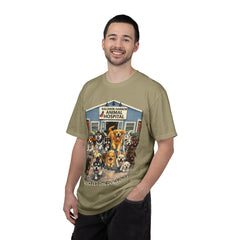 Pitbull Added "Who Let the Dogs Out?" Baldwin Harbor Animal Hospital Cute Vet Clinic T Shirt