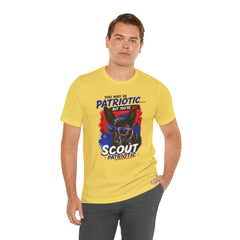 Personalized With Your Dogs Image and Name Patriotic Unisex Jersey Short Sleeve Tee