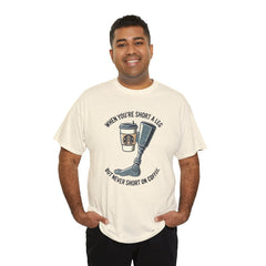 Amputee Coffee Humor - Unisex Heavy Cotton Tee