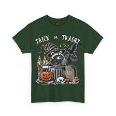 Halloween Trick Or Trashy Raccoon! Graphic Unisex Heavy Cotton Tee