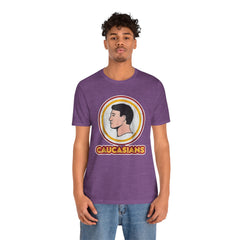 Graphic Tee - Funny Caucasians Satire Head Shot Unisex Jersey Short Sleeve Tee