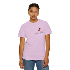 Front Logo Back Graphic Baldwin Harbor Animal Hospital "Who Let the Dogs Out?" Graphic Tee