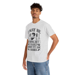 Humorous Barber Tee, Funny Barber Gifts, Unisex Cotton Shirt, Barber Appreciation, Father's Day Gift Tee, Hair Stylist T-Shirt