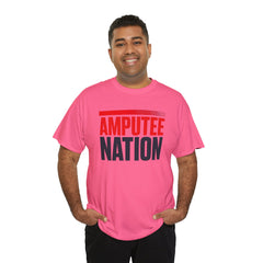 Amputee Nation Unisex Heavy Cotton Tee, Support Shirt, Gift for Amputees, Awareness Apparel, Casual Comfort Wear