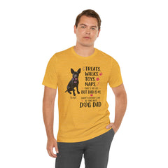 Personalized Dog Dad T‑Shirt — "Treats. Walks. Toys. Naps." Father's Day Gift