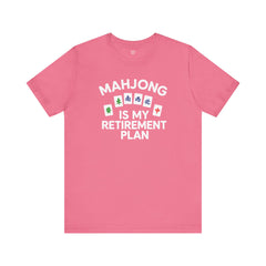 Mahjong Retirement Plan Tee, Fun Unisex T-Shirt for Game Lovers, Perfect Gift for Retirees, Mahjong Enthusiasts, Casual Wear