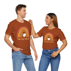 Thankful Teacher T‑Shirt – Retro Rainbow Turkey Teacher Appreciation Tee