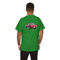 Red Corvette Summer Unisex Tee - I'm Vetted For Life Front and Back Image T Shirt