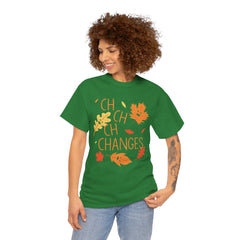 Changes Fall Leaves Graphic - Unisex Heavy Cotton Tee