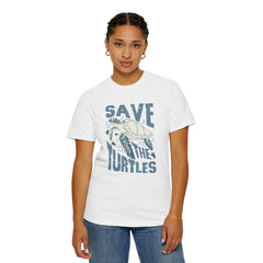 Sea Turtles, Save The Turtles -  Graphic Unisex Garment-Dyed T-shirt