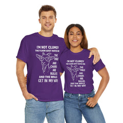 Clumsy Funny Goat Graphic Tee | Unisex Heavy Cotton Tee | Great Gift for Animal Lovers, Birthdays, Casual Wear, Humorous Gifts, Everyday Style