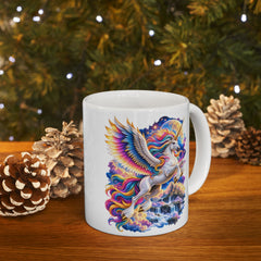 Colorful Feather Wings Unicorn Ceramic Mug | 11oz 15oz