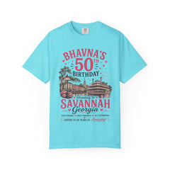 Bhavna Personalized 50th Birthday Girls Trip Savannah, Georgia T-Shirt
