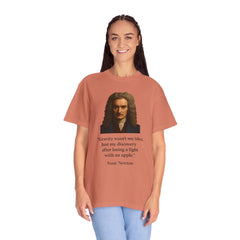 Isaac Newton Quote T-Shirt — "Gravity wasn't my idea" Scientific Humor Tee