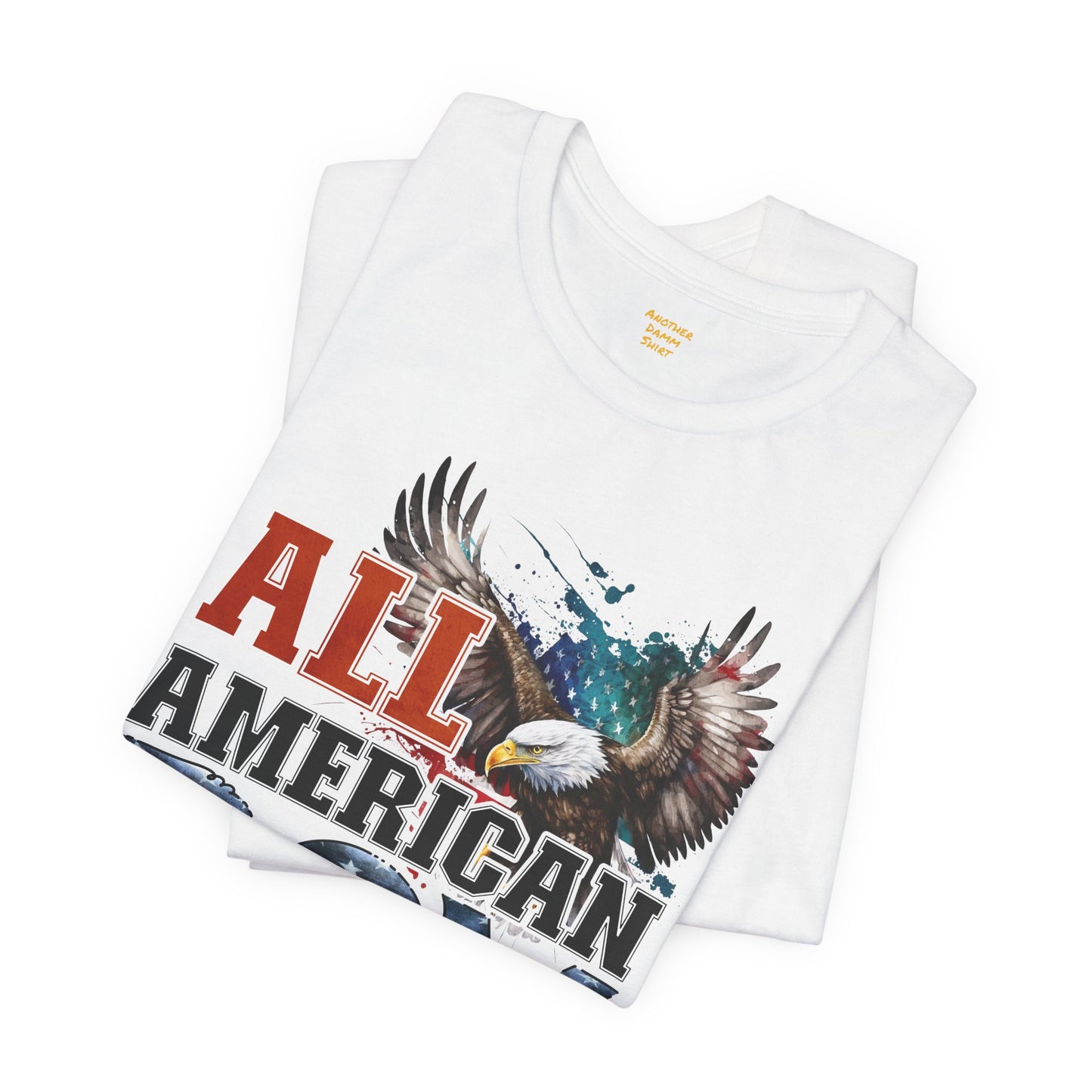 All American Boy With Eagle Graphic, Unisex Jersey Short Sleeve Tee