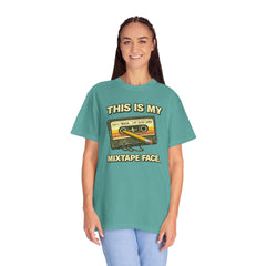 Mixtape Face T-Shirt — Retro Cassette Music Graphic Tee