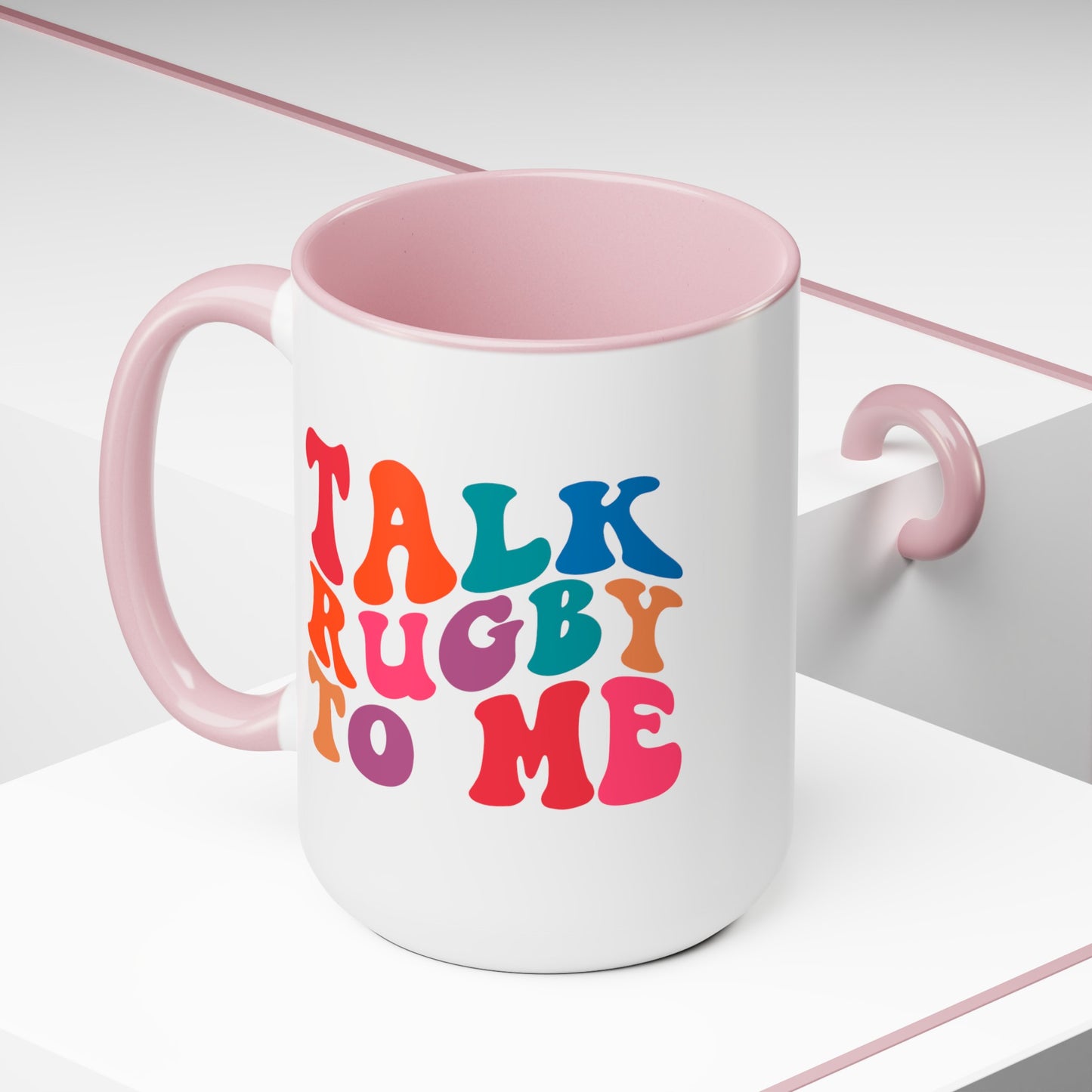 Talk Rugby To Me 15 oz Mug,Rugby mug,rugby coffee mug,rugby fan gift,scrum lover gift,hooker rugby gift,ruck fan gift,rugby player present