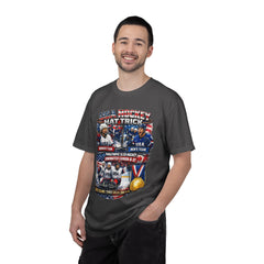 Hockey Hat Trick T-Shirt — USA Men's, Women's & Paralympic Gold Tribute 2026