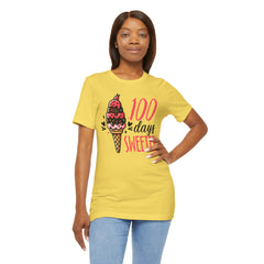 100 Days of School Unisex Tee | Elementary School, Ice Cream, Teacher Apparel